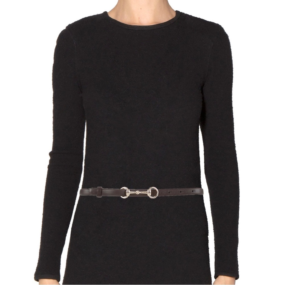 Brown Gucci Horsebit Leather Belt